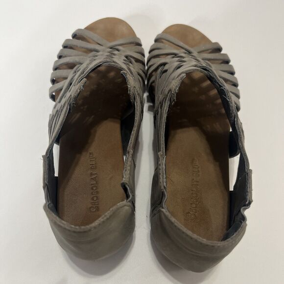 Sz 6.5 Chocolat Blu Viva Wedge - Woven Platform Sandal on a Low-Wedge - Picture 7 of 9